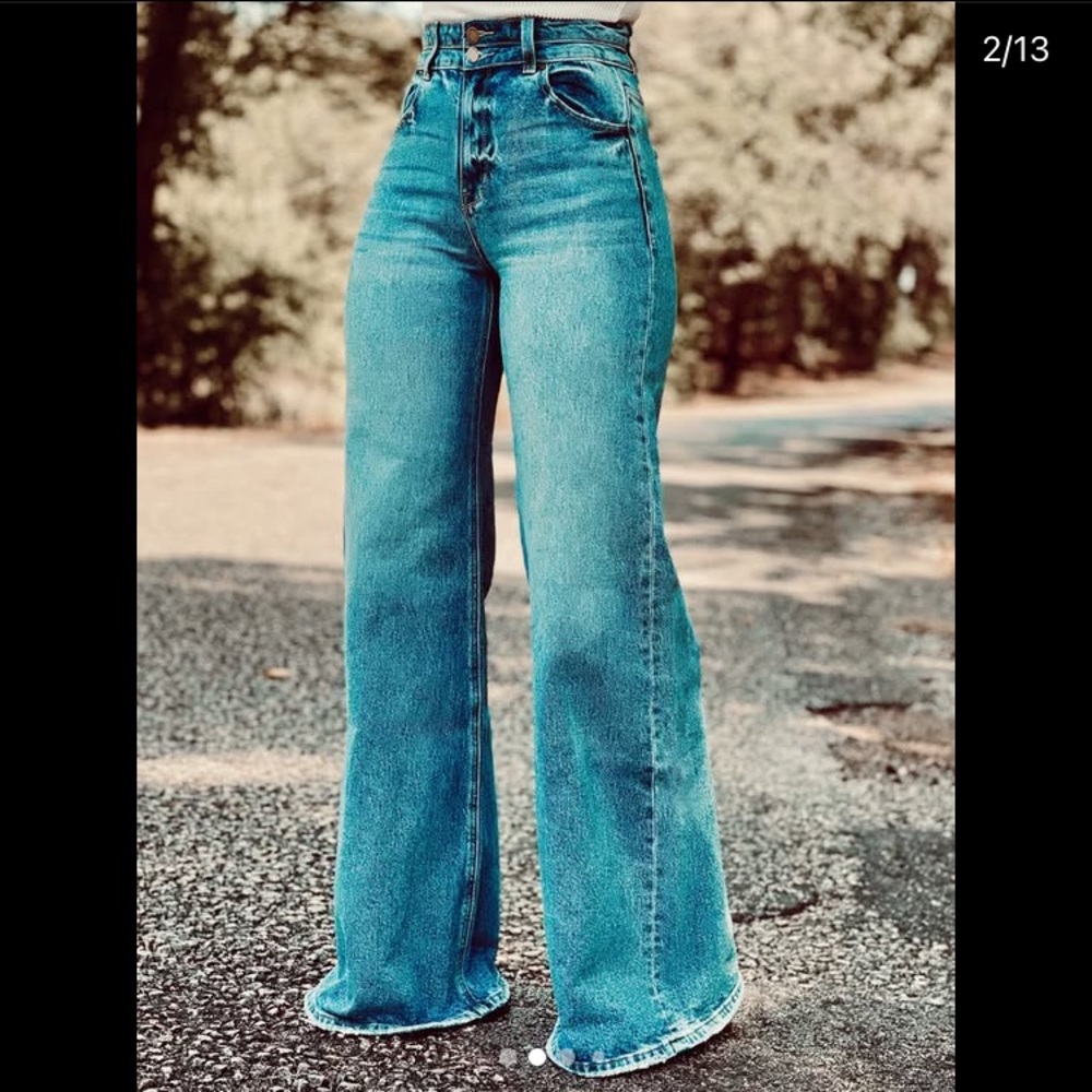 Glitz & Spurs Boutique Kehlani Wide Leg Jeans